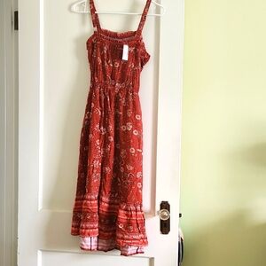NWT red orange summer dress